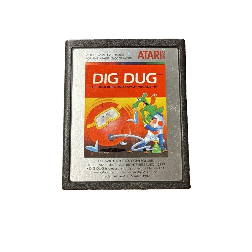 Dig Dug Atari 2600 Video Game Cartridge Vintage Gaming
